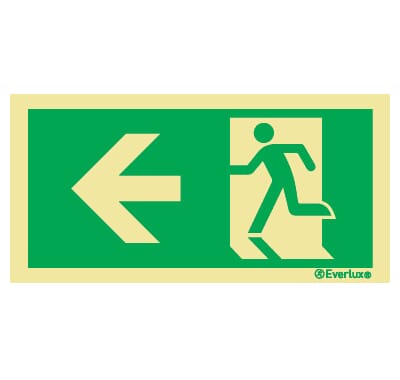 Utgang ved brann - Pil Venstre