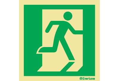 Utgang ved brann - Løpende mann