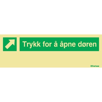 Skilt panikkbeslag - 60x20 cm.