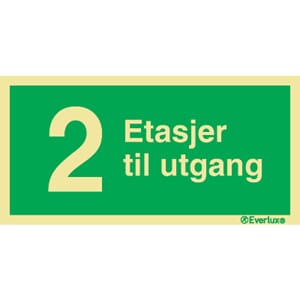 2 Etasjer til utgang - 15x30 cm.