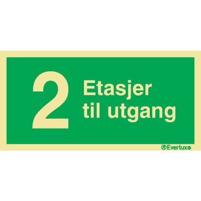 2 Etasjer til utgang - 15x30 cm.