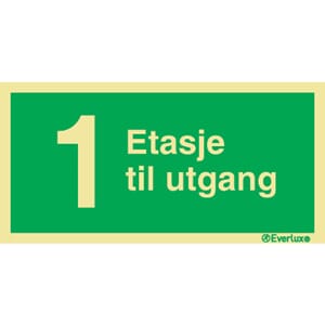 1 Etasjer til utgang - 15x30 cm.