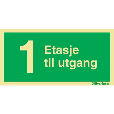 1 Etasjer til utgang - 15x30 cm.