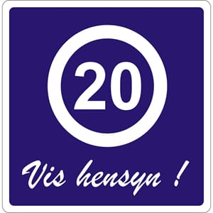 20 Vis hensyn!, 50x50 cm.