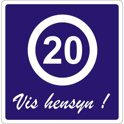 20 Vis hensyn!, 50x50 cm.