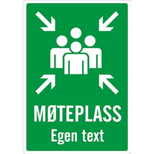 MØTEPLASS - Egen tekst, 50x70 cm.
