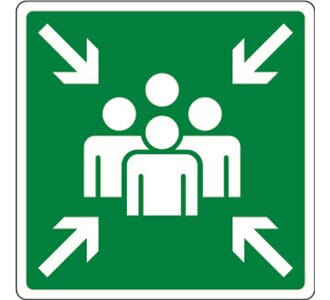 Møteplass symbol, 50x50 cm.
