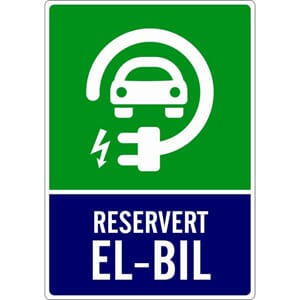 Reservert EL-BIL, 50x70 cm.