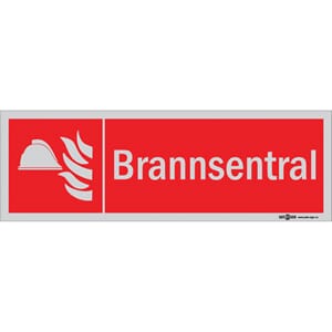 Brannsentral - 30x10 cm., refl. pvc
