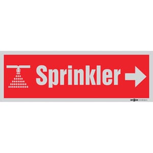 Sprinkler pil høyre- 30x10 cm., refl. pvc