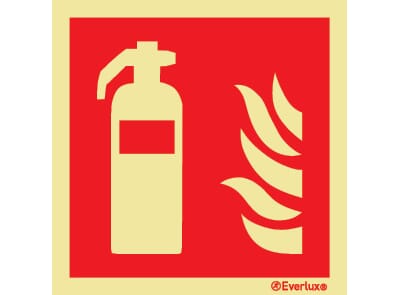 Brannslukker - Skilt rett
