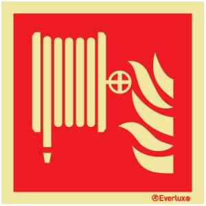 Brannslange - Skilt rett