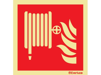 Brannslange - Skilt rett