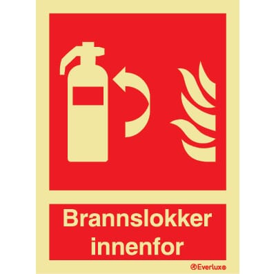 Brannslukker innenfor - 15x20 cm.