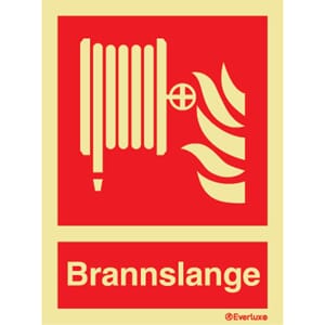 Brannslange m/tekst - 15x20 cm.