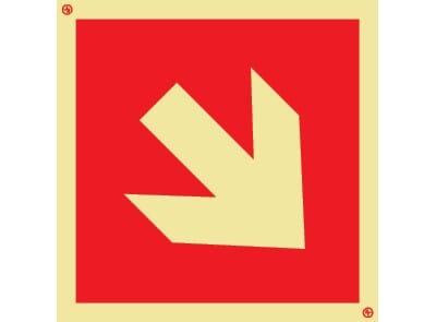 Brannpil, skrå - Skilt