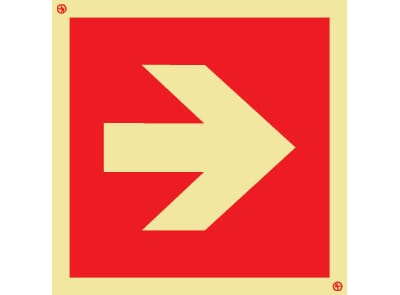 Brannpil, rett - Skilt