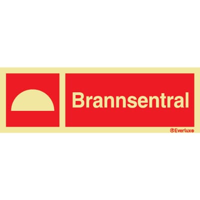 Brannsentral - 30x10 cm.