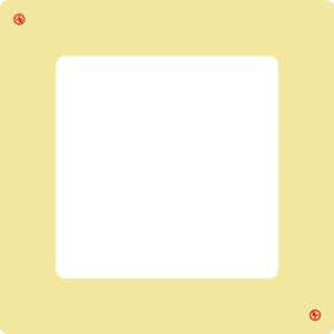 Ramme - Manuell melder, 15x15 cm.