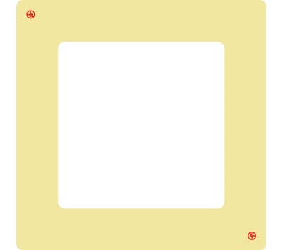 Ramme - Manuell melder, 15x15 cm.