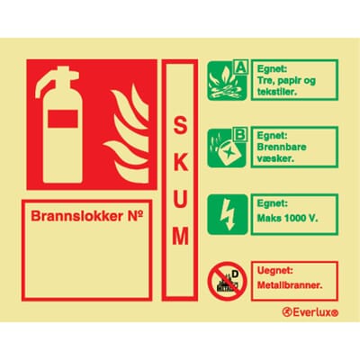 Infoskilt - Skum, 15x12 cm.