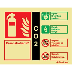 Infoskilt - Co2, 15x12 cm