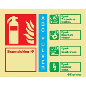 Infoskilt - Pulver, 15x12 cm