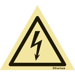 Varselskilt - Høyspenning, 20x20 cm.