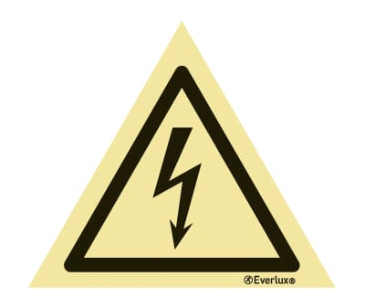 Varselskilt - Høyspenning, 20x20 cm.