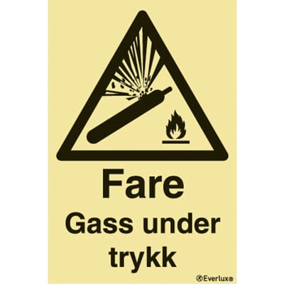 Varselskilt - Gass under trykk