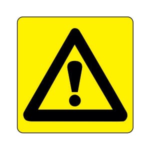 Varselskilt - Fare, 20x20 cm. pvc