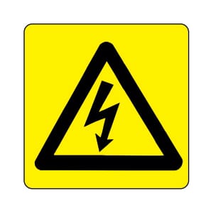 Varselskilt - Høyspenning, 20x20 cm. pvc