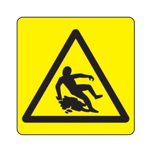 Varselskilt - Glatt gulv, 20x20 cm., pvc