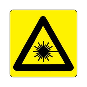Varselskilt - Laser, 20x20 cm., pvc