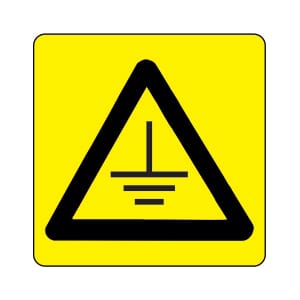 Varselskilt - Jording, 20x20 cm., pvc