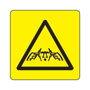 Varselskilt - Høyt Støynivå, 20x20 cm. pvc