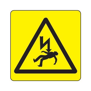 Varselskilt - Dødelig fare, 20x20 cm. pvc