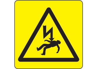 Varselskilt - Dødelig fare, 20x20 cm. pvc