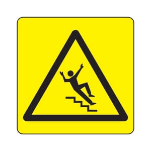 Varselskilt - Trapper, 20x20 cm. pvc