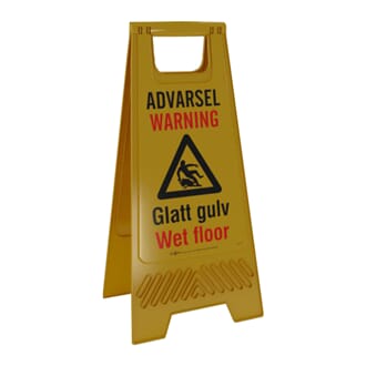 Varselpost Gul - Glatt gulv / Wet floor