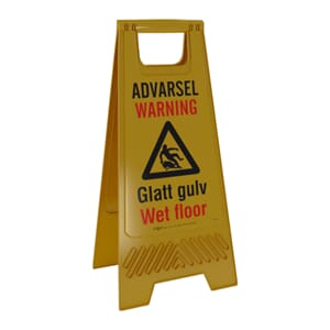 Varselpost Gul - Glatt gulv / Wet floor