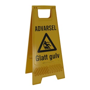Varselpost Gul - Glatt gulv