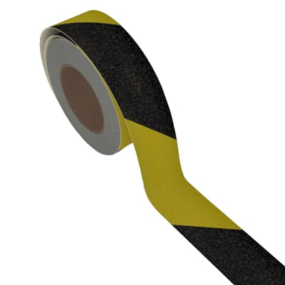 AntiSkli tape - gul/sort, 50mm x 18 meter