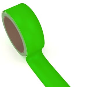 Fluoriserende tape - Grønn, 50mm x 10 meter