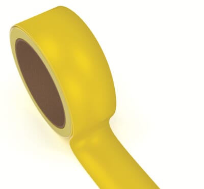 Fluoriserende tape - Gul, 50mm x 10 meter