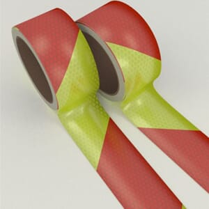 Refleks folie kl.3G - Gul/Rød, 5cm x 10m