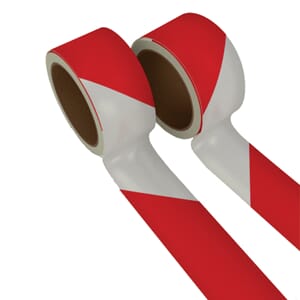Refleks folie - Rød/Hvit, 5cm x 10m