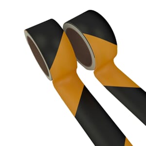 Refleks folie - Gul/Sort, 5cm x 10m.