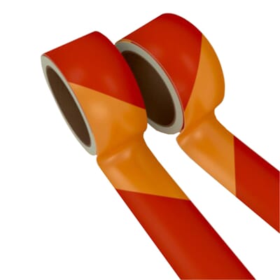 Refleks folie - Rød/Gul, 5cm x 10m.
