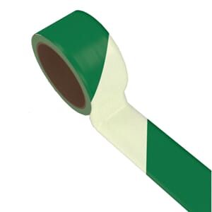 Varseltape grønn/hvit -  33m x 5cm